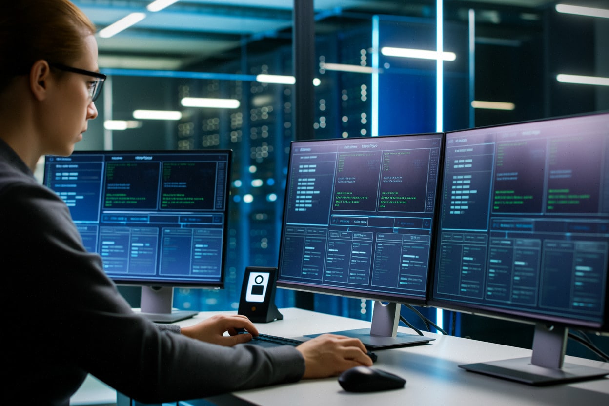 Ingénieur cloud contrôlant les accès API et journaux techniques
