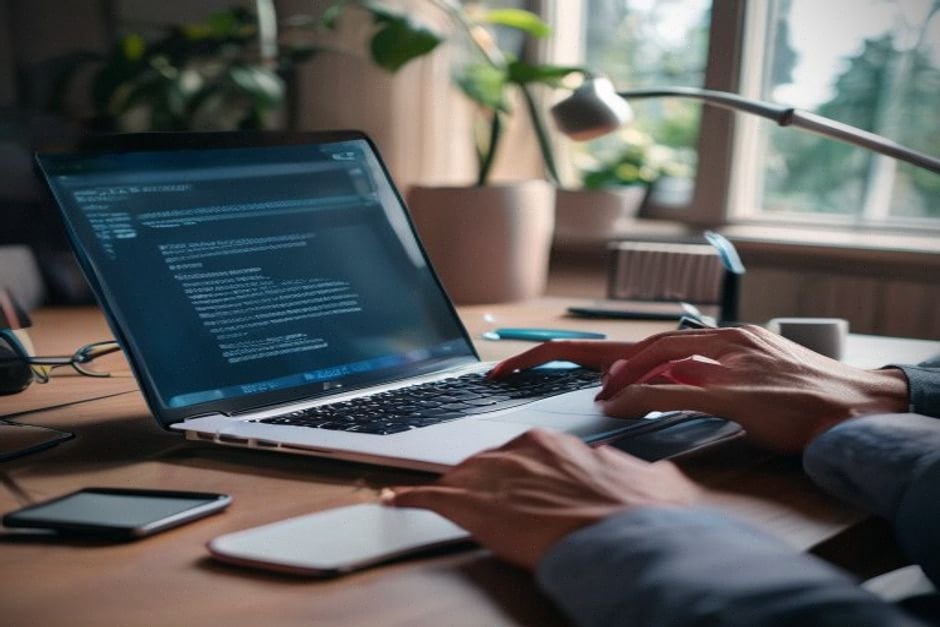 Recherche IA Google avec requête personnelle sur ordinateur portable récent