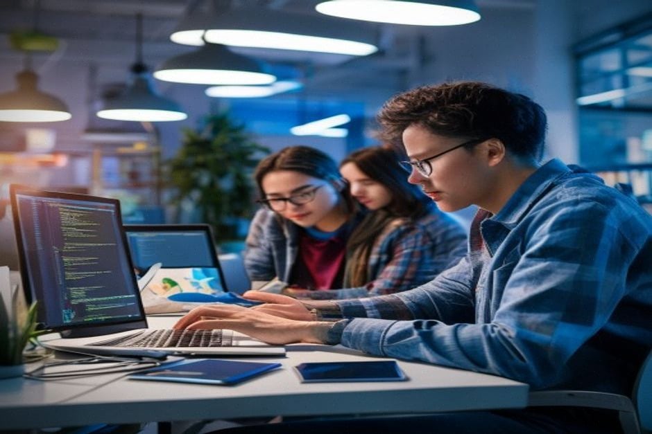 Étudiant apprenant la programmation avec un assistant IA en 2026