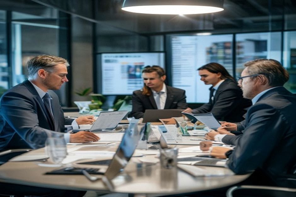 Réunion conformité sur les risques des modèles IA financiers
