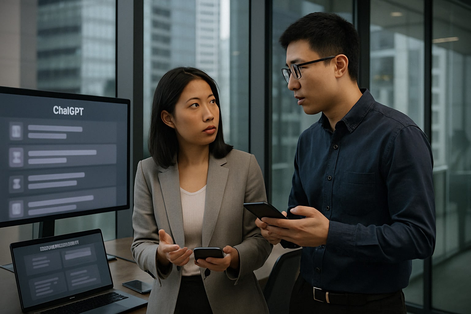 Équipe technologique chinoise contrôlant des interfaces de chatbot IA