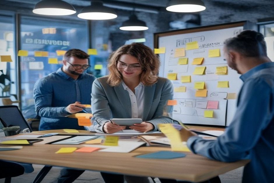 Équipes marketing et ventes documentant des cas d’usage B2B