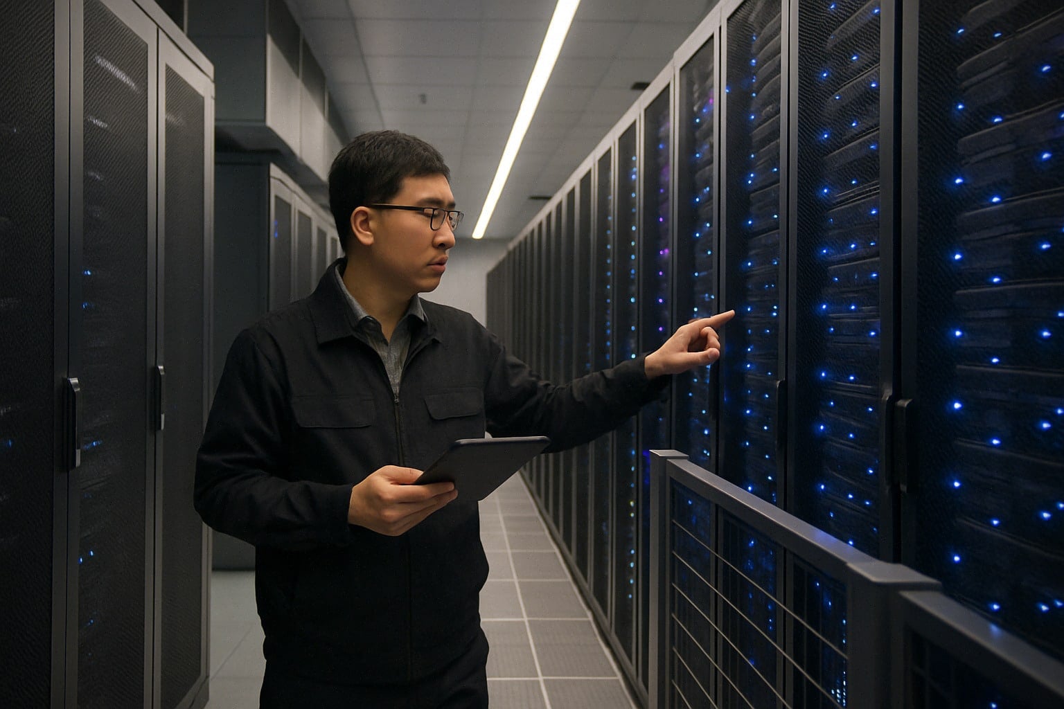 Centre de données chinois soutenant les modèles d’intelligence artificielle