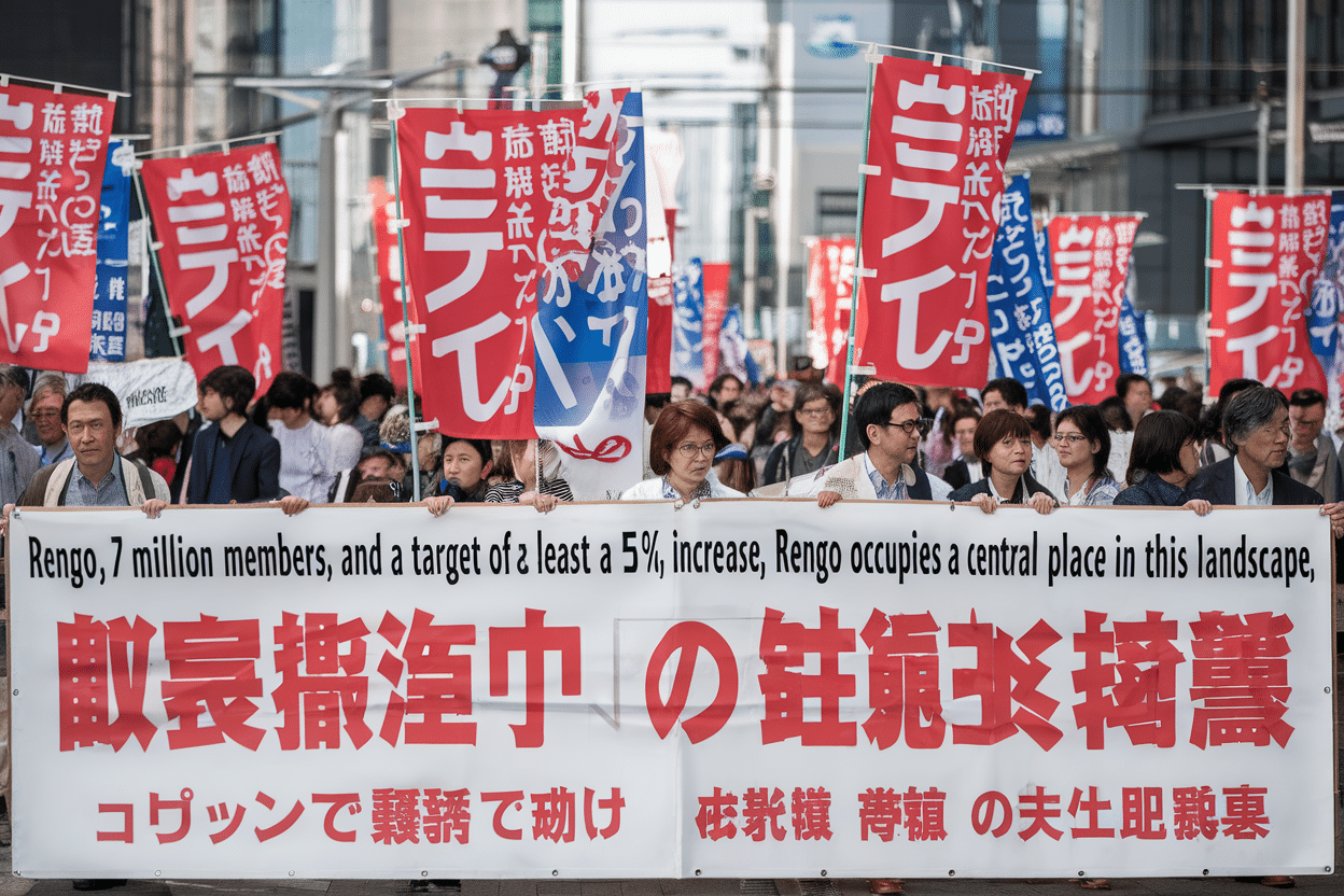 Rengo, 7 millions de membres, et une cible de hausses d'au moins 5%