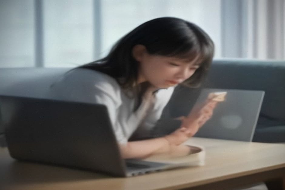 Jeune acheteur comparant des produits avec un assistant IA