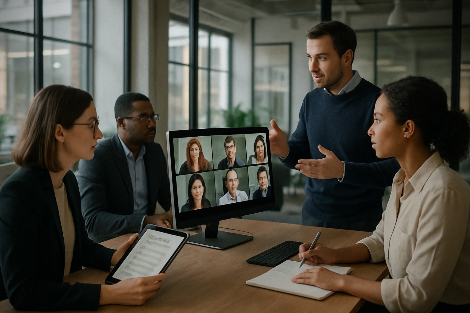 Équipe média contrôlant des deepfakes avant publication en ligne