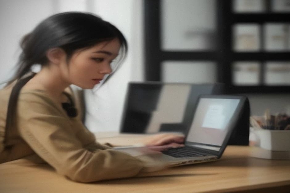 Marchand en ligne préparant une vidéo produit avec intelligence artificielle