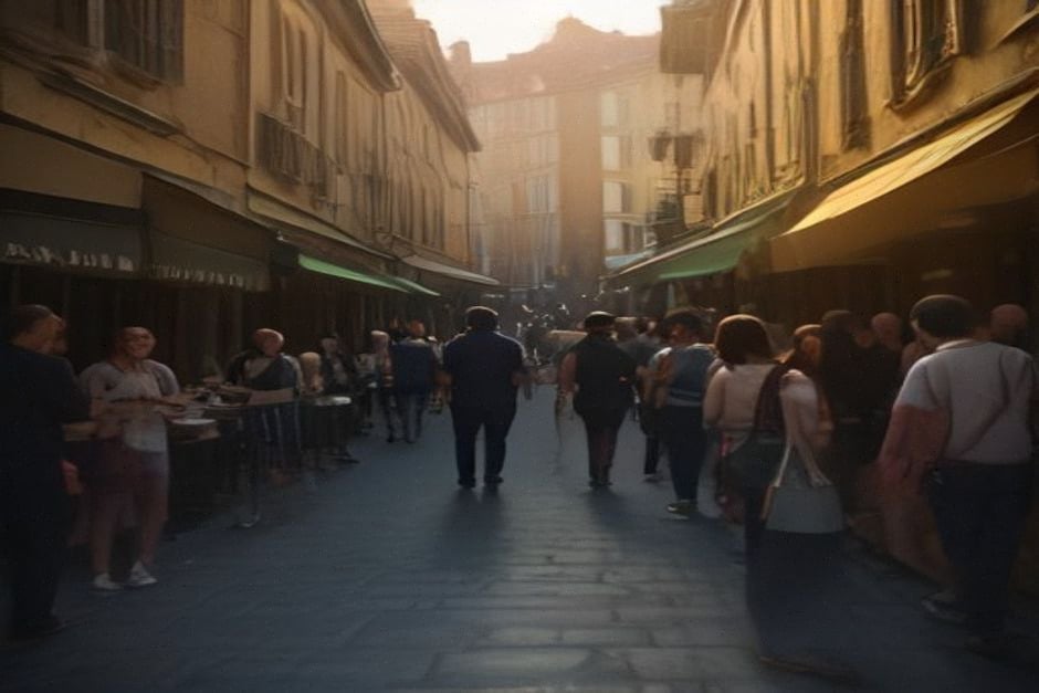Touristes concentrés sur un même point de vue recommandé par IA